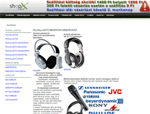 Tablet Screenshot of fejhallgato-mikrofon.shopx.hu
